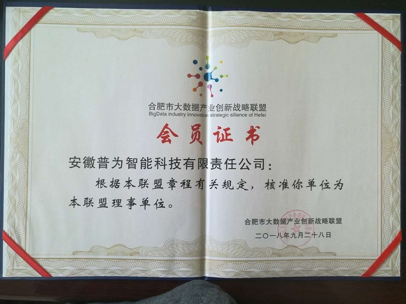 合肥市大数据产业创新战略联盟理事单位